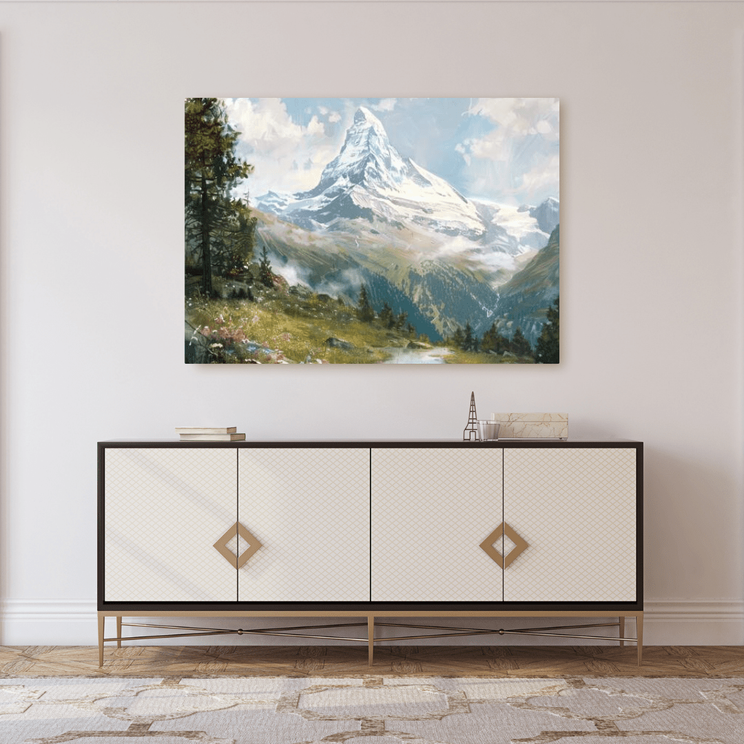 Majestic Matterhorn Mountain Landscape - Nature Wall Art - Aestheticanvas