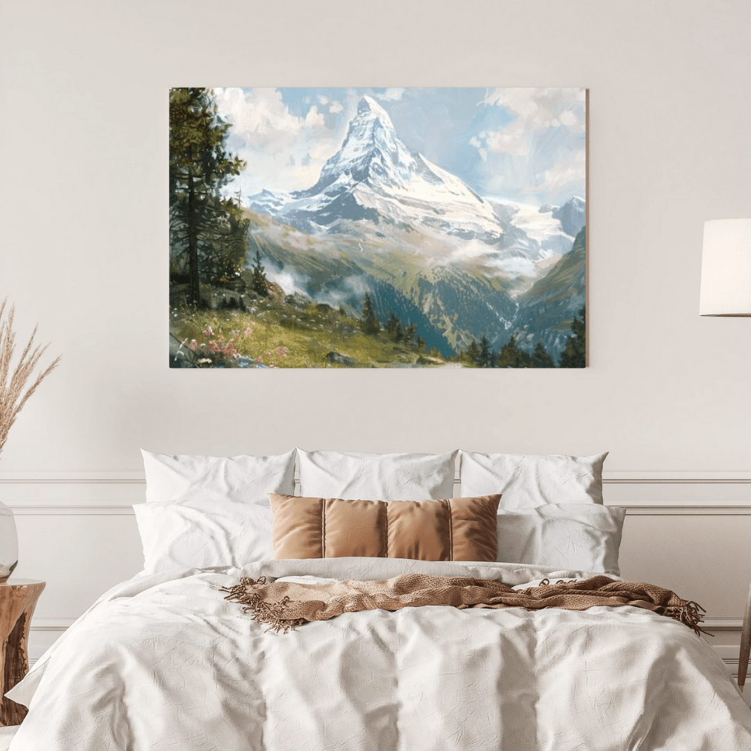 Majestic Matterhorn Mountain Landscape - Nature Wall Art - Aestheticanvas