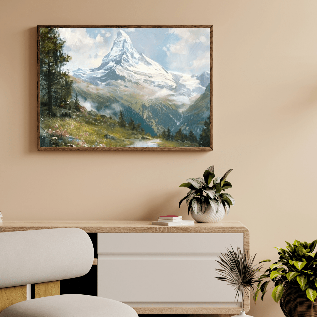 Majestic Matterhorn Mountain Landscape - Nature Wall Art - Aestheticanvas