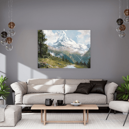 Majestic Matterhorn Mountain Landscape - Nature Wall Art - Aestheticanvas