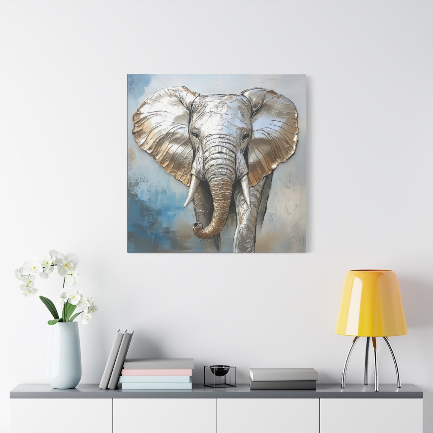 Majestic Metallic Elephant - Animal Wall Art - Aestheticanvas