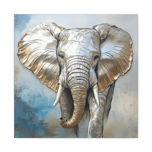 Majestic Metallic Elephant - Animal Wall Art - Aestheticanvas
