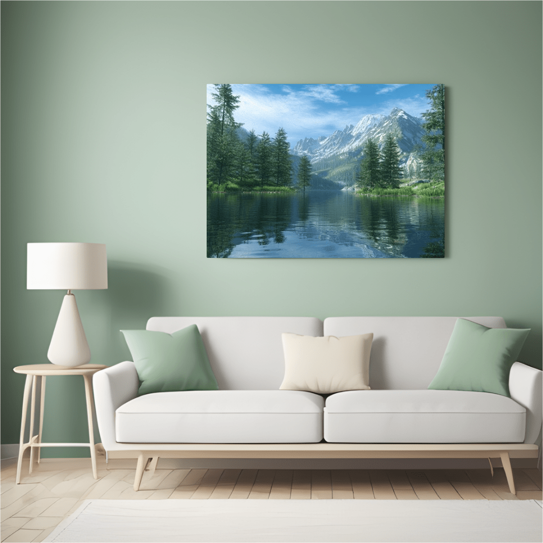 Majestic Mountain Tranquility - Nature Wall Art - Aestheticanvas