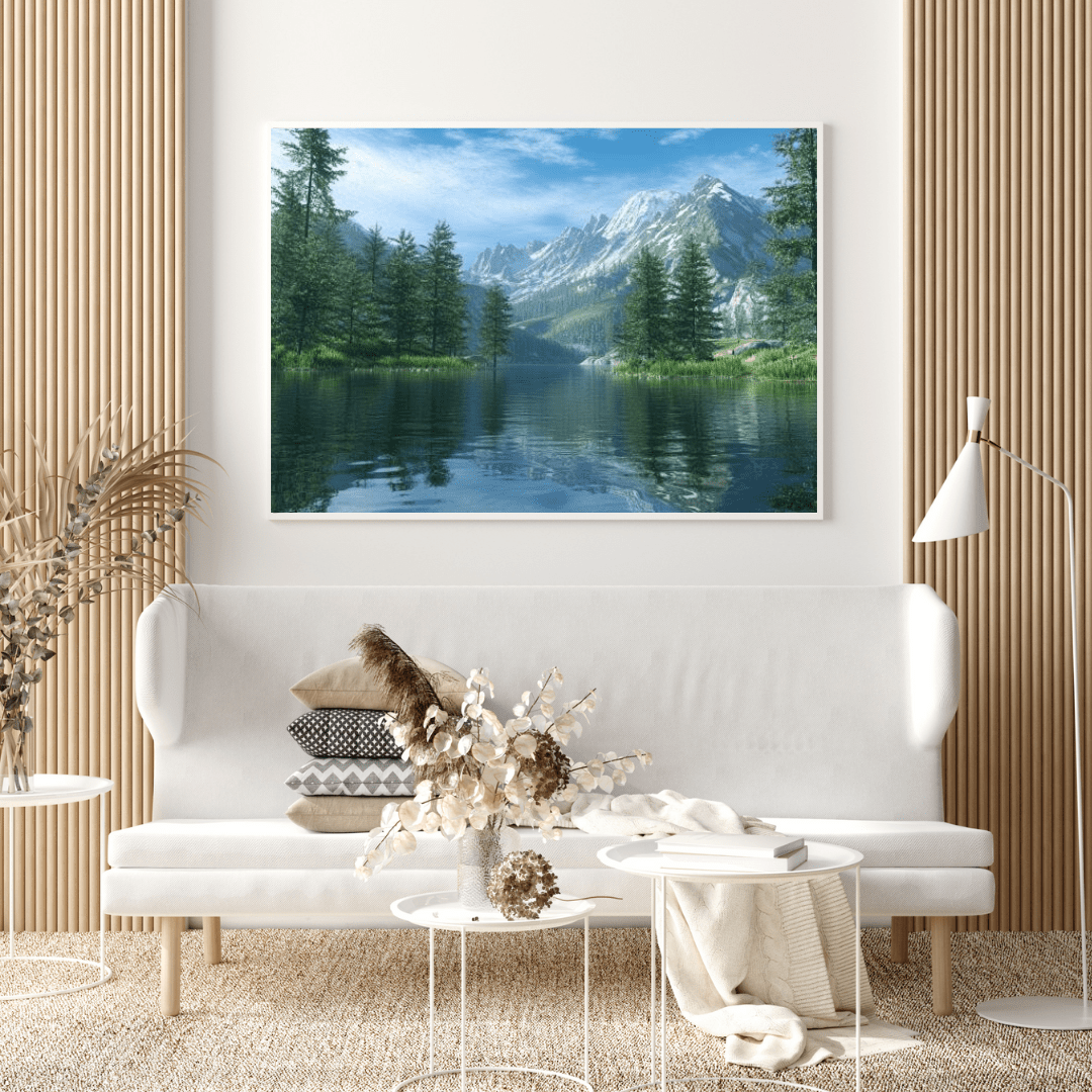 Majestic Mountain Tranquility - Nature Wall Art - Aestheticanvas