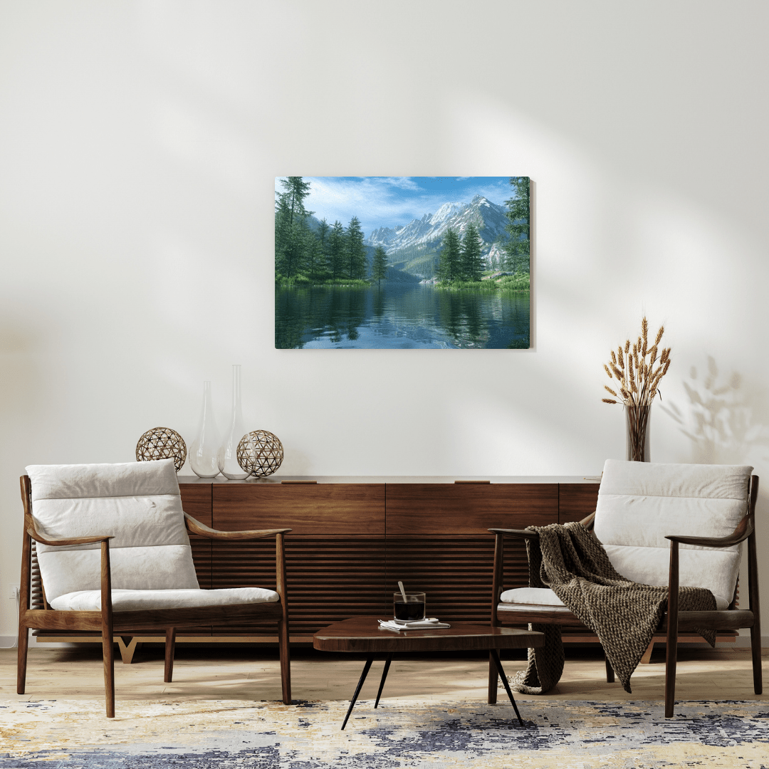 Majestic Mountain Tranquility - Nature Wall Art - Aestheticanvas