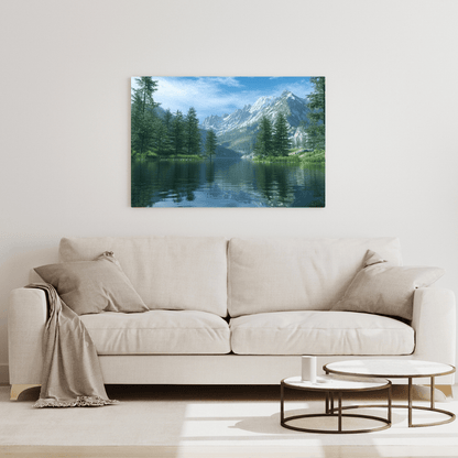 Majestic Mountain Tranquility - Nature Wall Art - Aestheticanvas