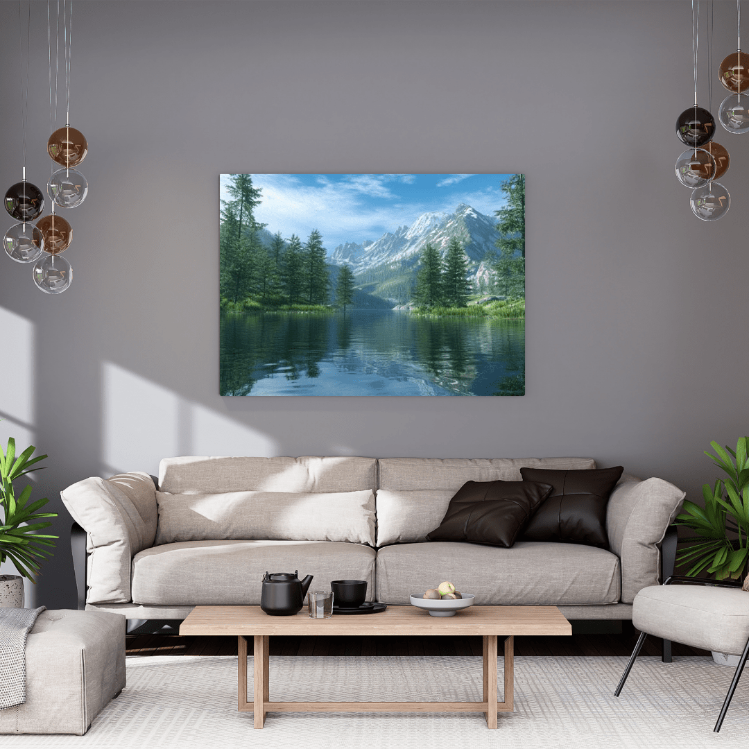 Majestic Mountain Tranquility - Nature Wall Art - Aestheticanvas