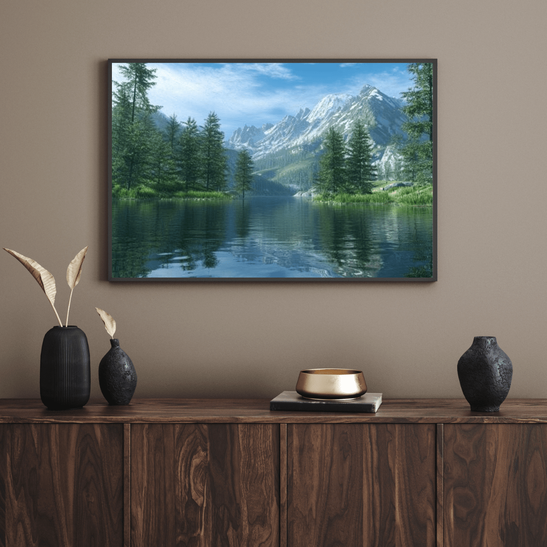 Majestic Mountain Tranquility - Nature Wall Art - Aestheticanvas