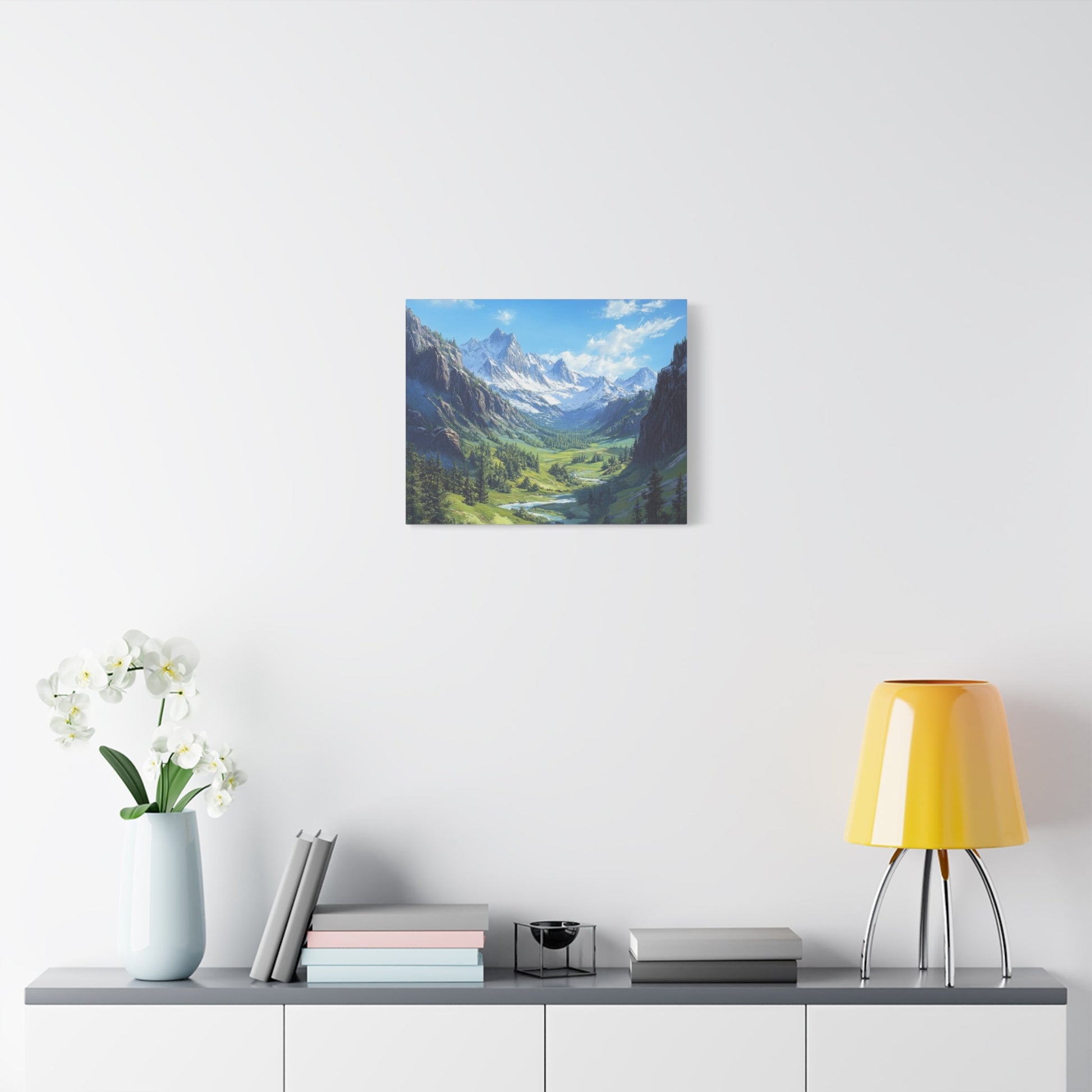 Majestic Mountain Valley - Landscape Wall Art - Aestheticanvas