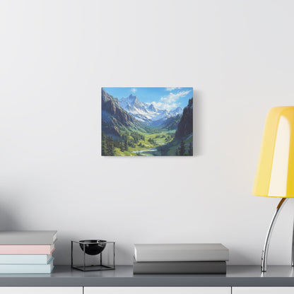 Majestic Mountain Valley - Landscape Wall Art - Aestheticanvas