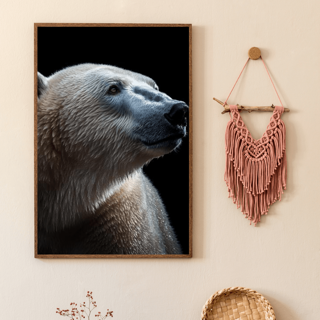 Majestic Polar Gaze - Wildlife Wall Art - Aestheticanvas