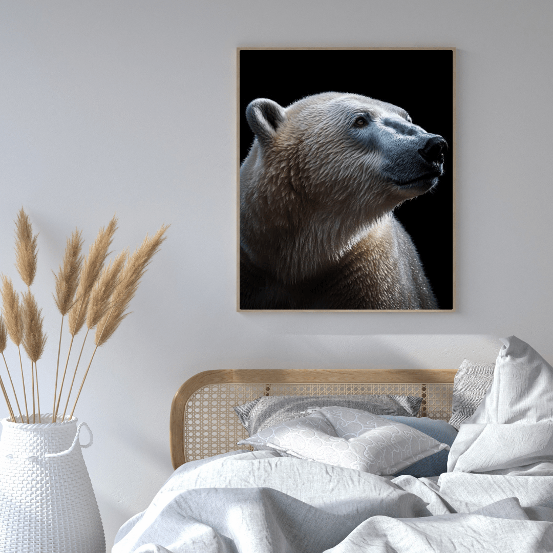 Majestic Polar Gaze - Wildlife Wall Art - Aestheticanvas