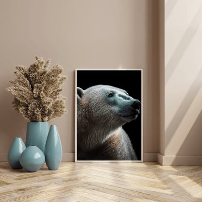 Majestic Polar Gaze - Wildlife Wall Art - Aestheticanvas