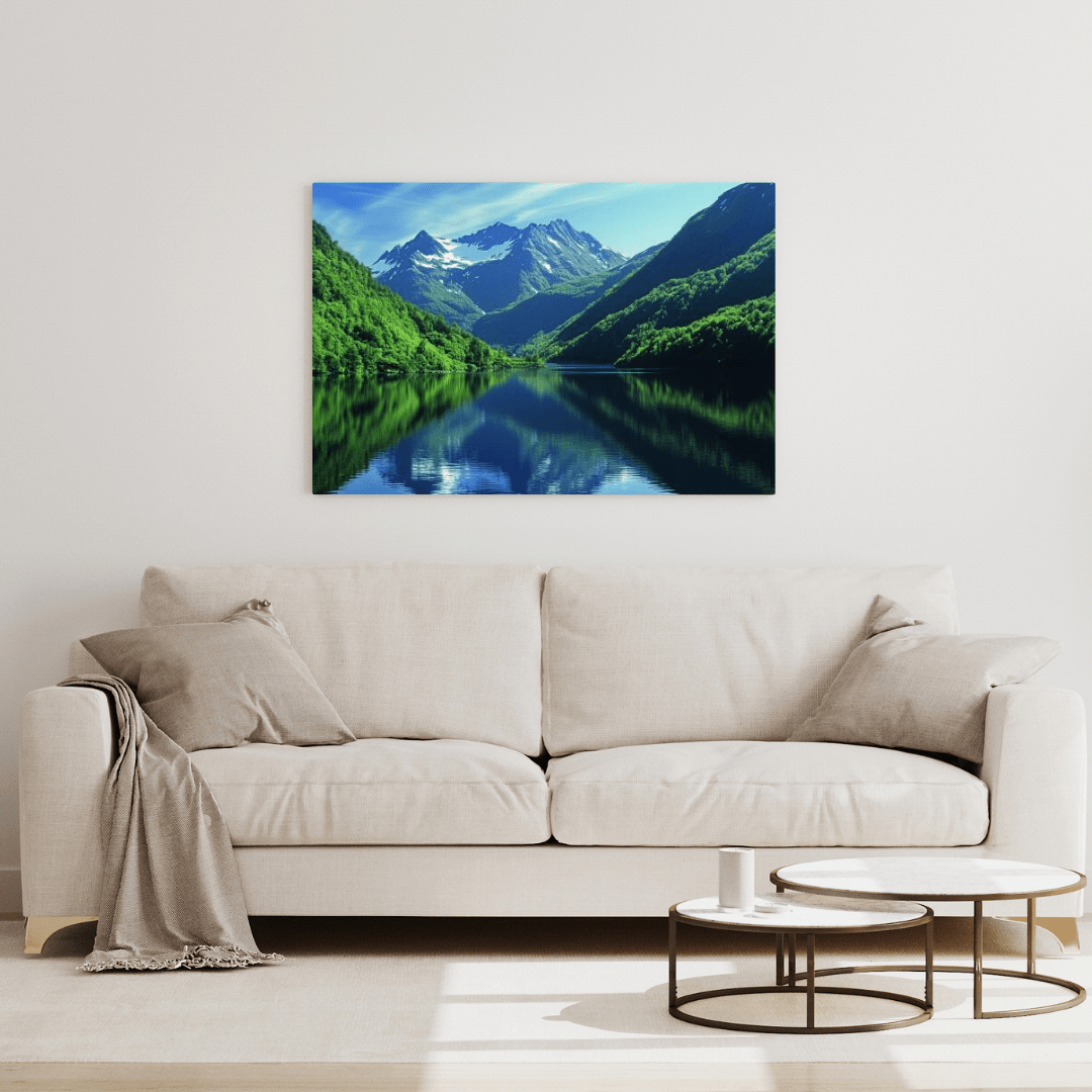 Majestic Snow - Capped Peaks - Landscape Wall Art - Aestheticanvas