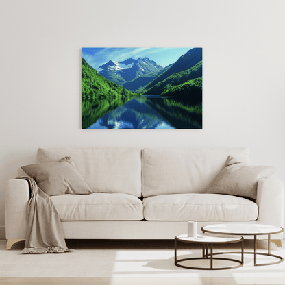 Majestic Snow - Capped Peaks - Landscape Wall Art - Aestheticanvas