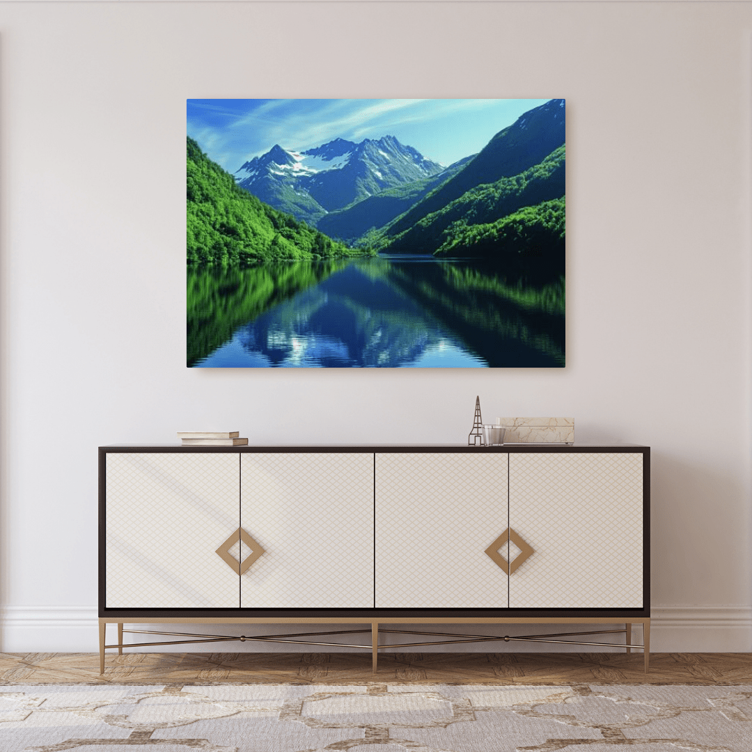 Majestic Snow - Capped Peaks - Landscape Wall Art - Aestheticanvas