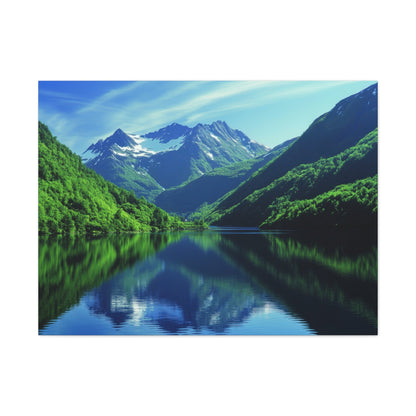 Majestic Snow - Capped Peaks - Landscape Wall Art - Aestheticanvas