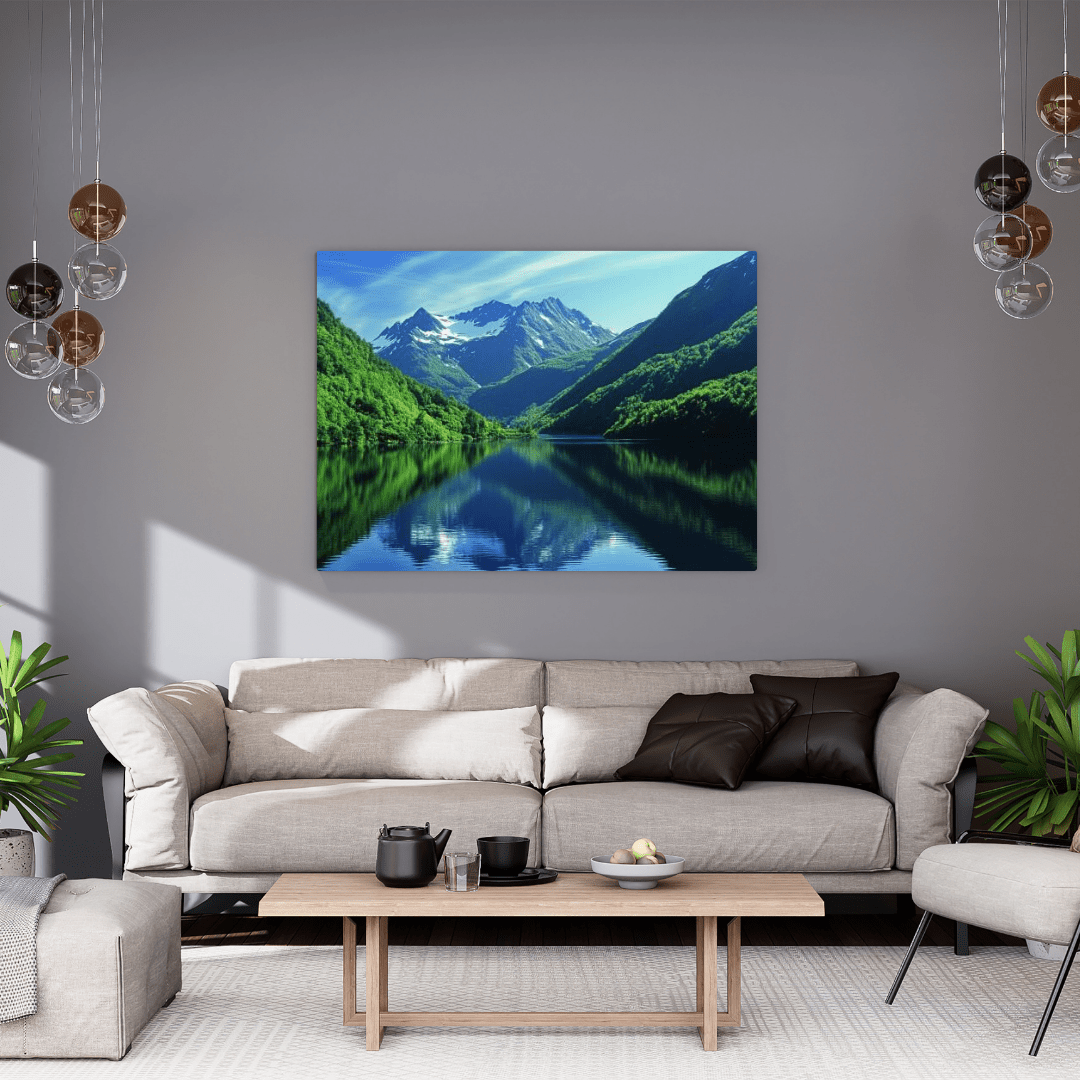 Majestic Snow - Capped Peaks - Landscape Wall Art - Aestheticanvas