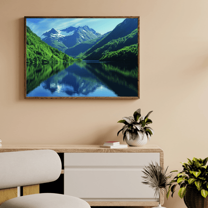 Majestic Snow - Capped Peaks - Landscape Wall Art - Aestheticanvas