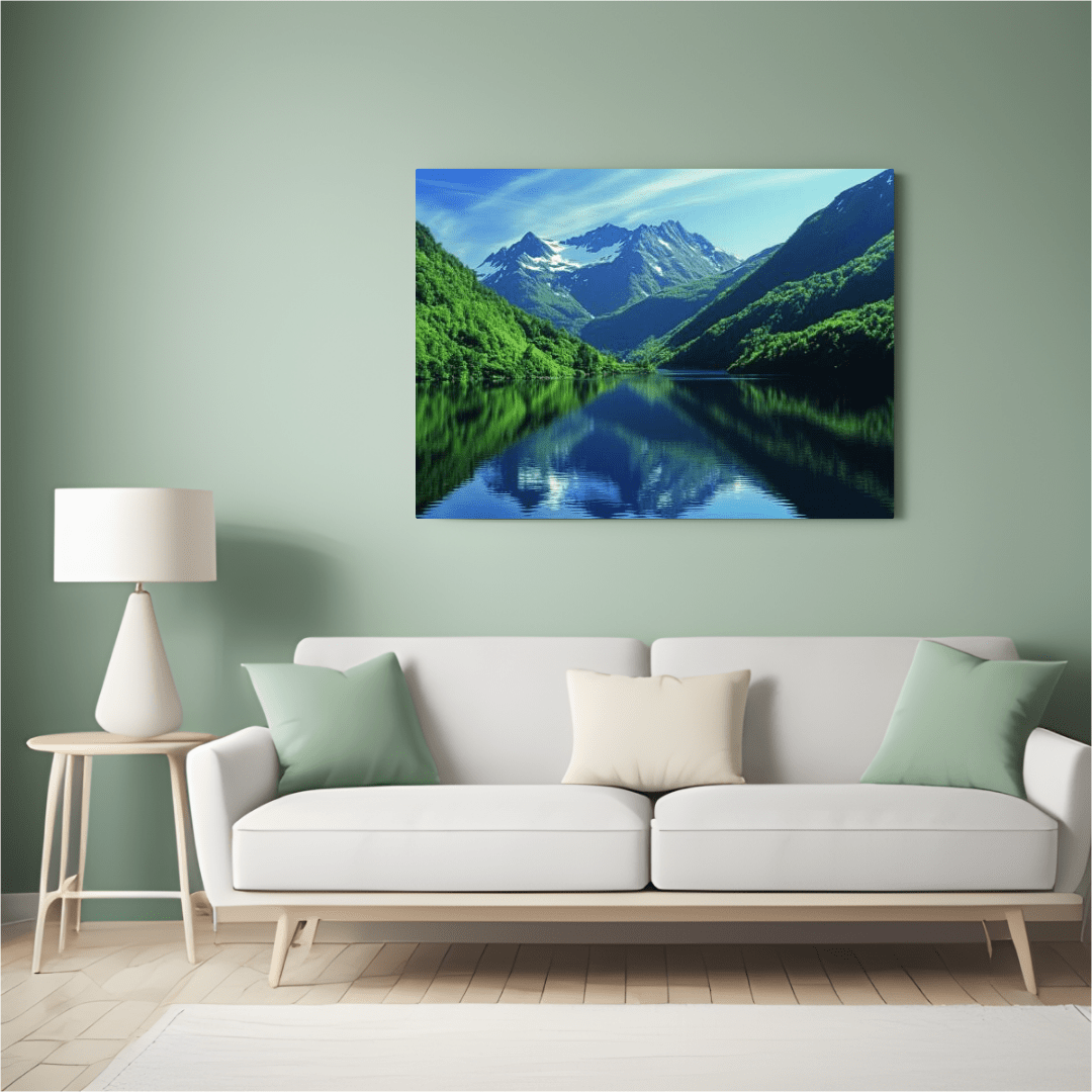 Majestic Snow - Capped Peaks - Landscape Wall Art - Aestheticanvas