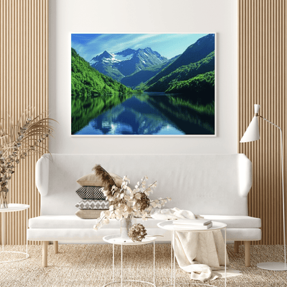 Majestic Snow - Capped Peaks - Landscape Wall Art - Aestheticanvas