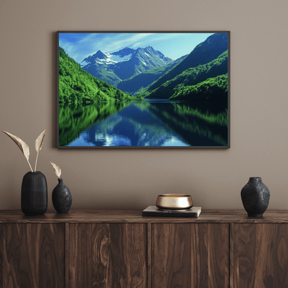 Majestic Snow - Capped Peaks - Landscape Wall Art - Aestheticanvas