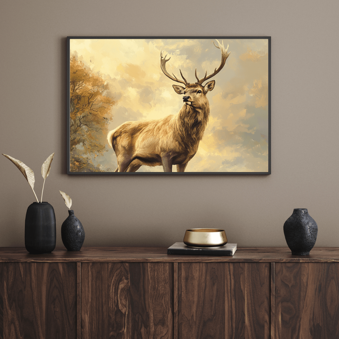 Majestic Stag in Autumn - Animal Wall Art - Aestheticanvas