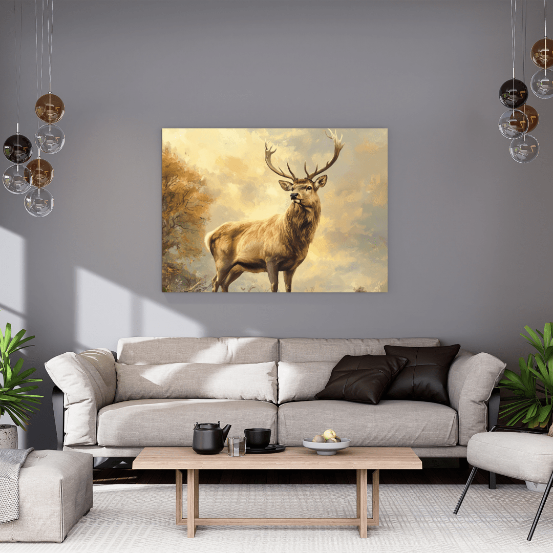 Majestic Stag in Autumn - Animal Wall Art - Aestheticanvas