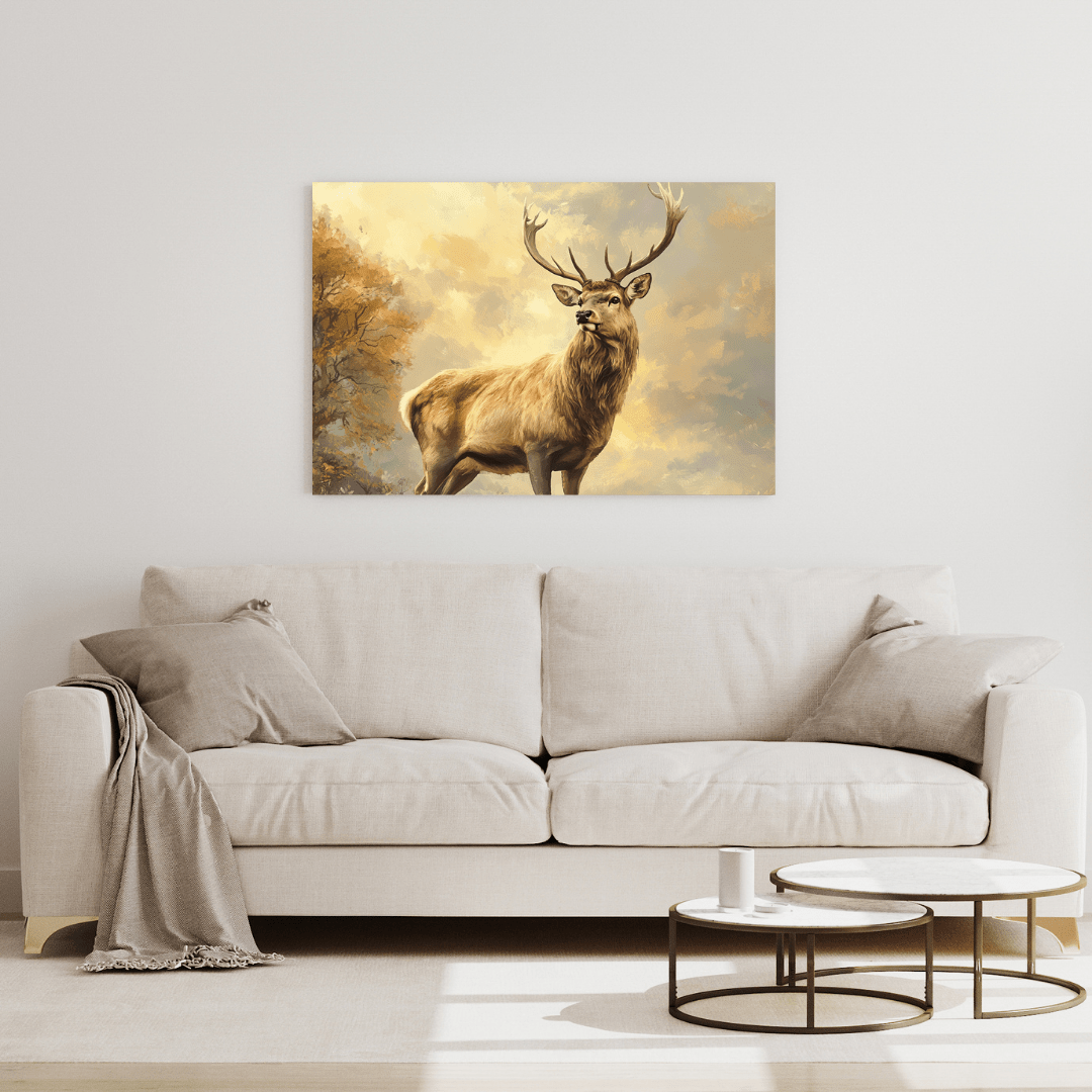 Majestic Stag in Autumn - Animal Wall Art - Aestheticanvas