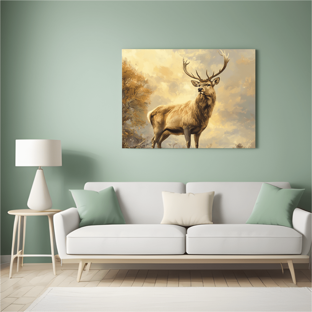 Majestic Stag in Autumn - Animal Wall Art - Aestheticanvas