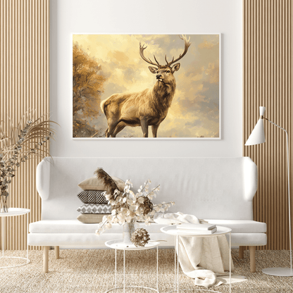 Majestic Stag in Autumn - Animal Wall Art - Aestheticanvas