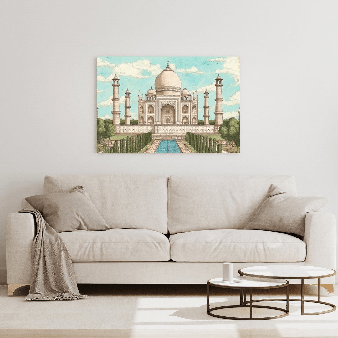 Majestic Taj Mahal Reflections - Cultural Wall Art - Aestheticanvas