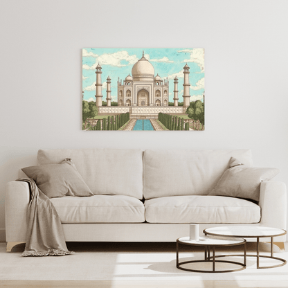 Majestic Taj Mahal Reflections - Cultural Wall Art - Aestheticanvas