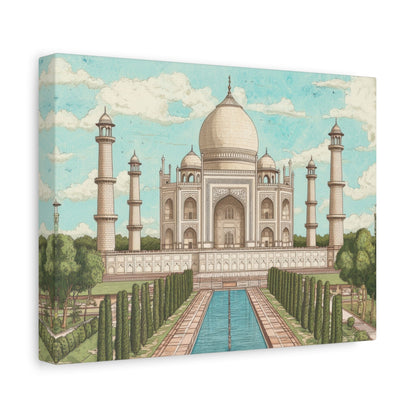 Majestic Taj Mahal Reflections - Cultural Wall Art - Aestheticanvas