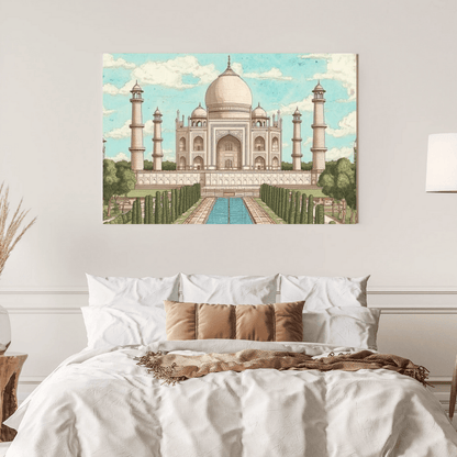 Majestic Taj Mahal Reflections - Cultural Wall Art - Aestheticanvas