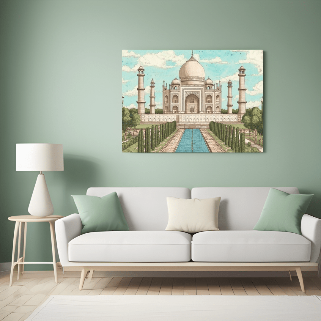 Majestic Taj Mahal Reflections - Cultural Wall Art - Aestheticanvas