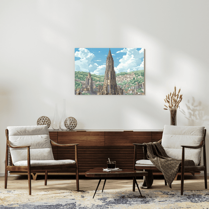 Medieval Gothic Cityscape - Fantasy Wall Art - Aestheticanvas