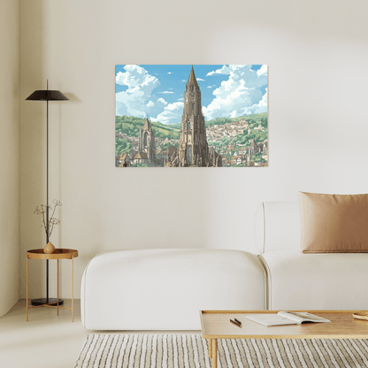 Medieval Gothic Cityscape - Fantasy Wall Art - Aestheticanvas