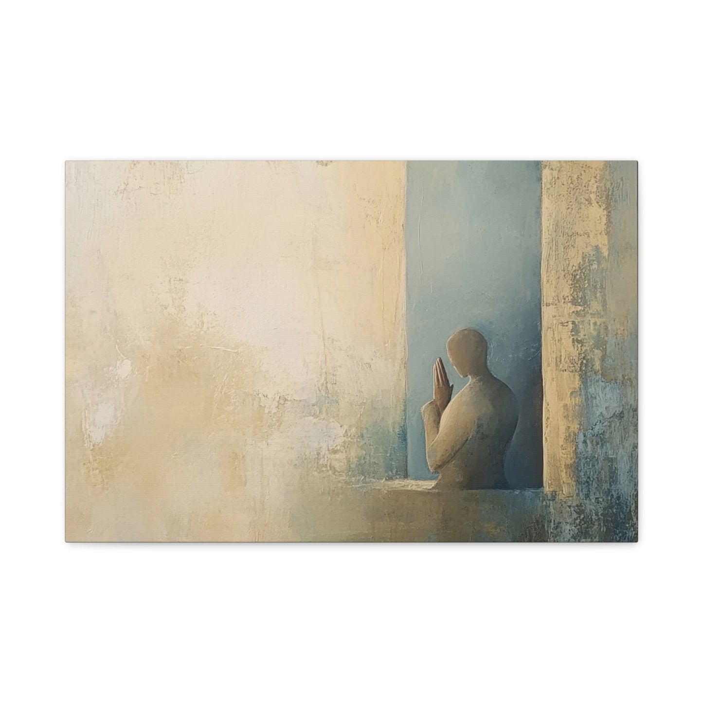 Meditative Silhouette Serenity - Abstract Wall Art - Aestheticanvas