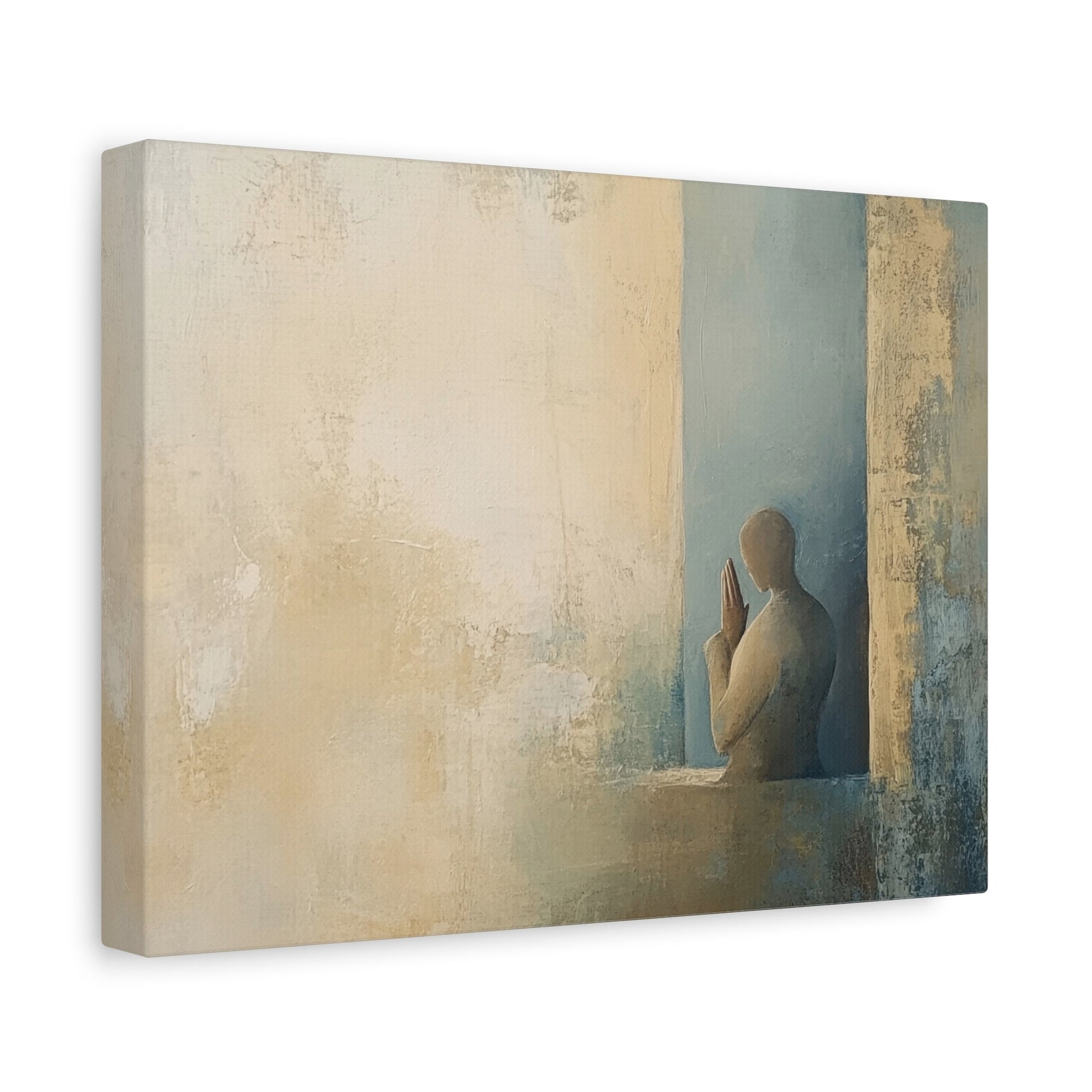 Meditative Silhouette Serenity - Abstract Wall Art - Aestheticanvas