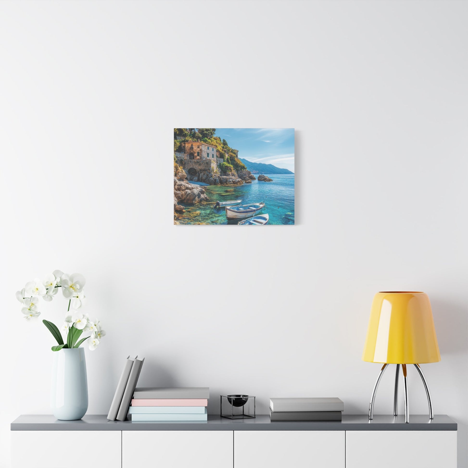 Mediterranean Coastal Serenity - Nature Wall Art - Aestheticanvas