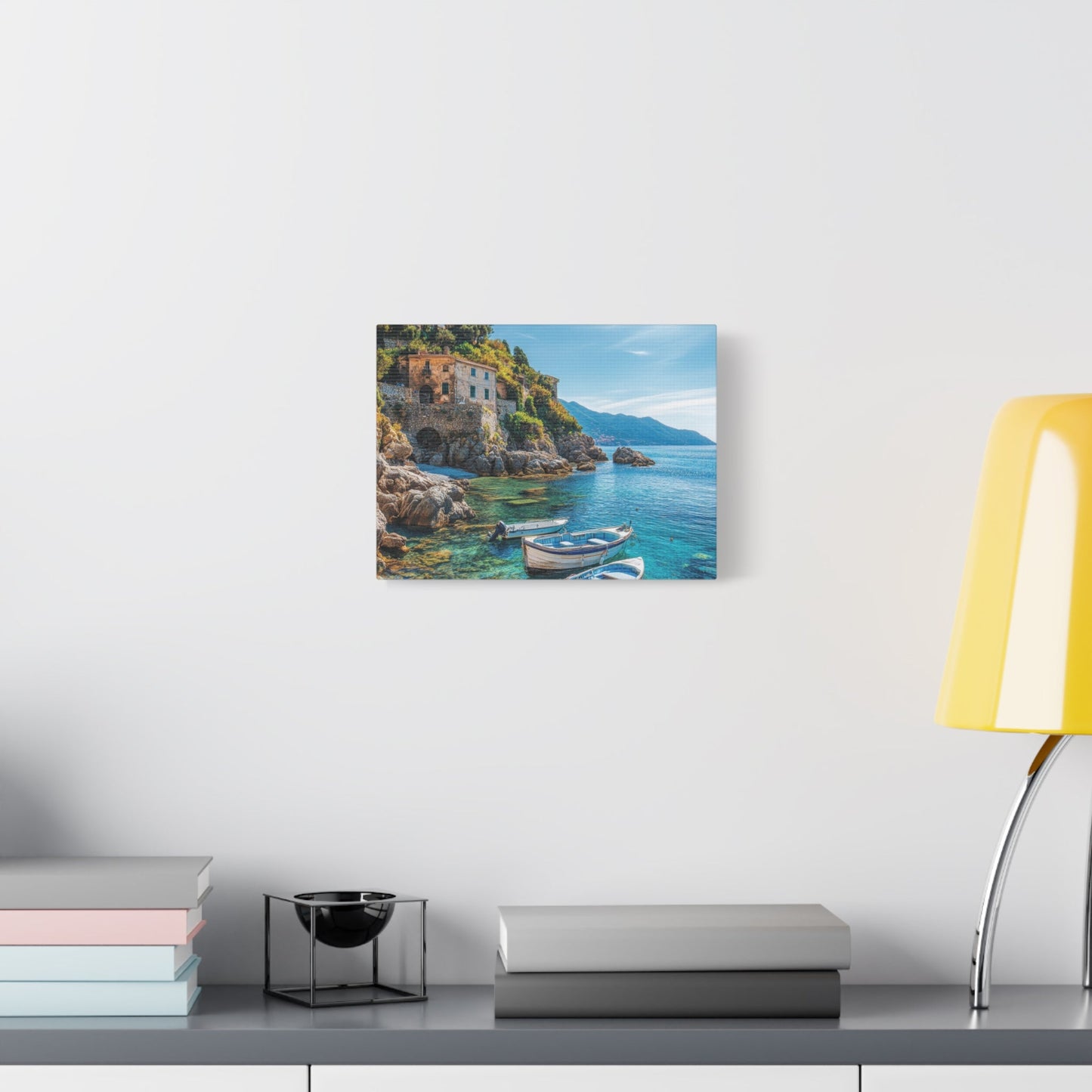 Mediterranean Coastal Serenity - Nature Wall Art - Aestheticanvas