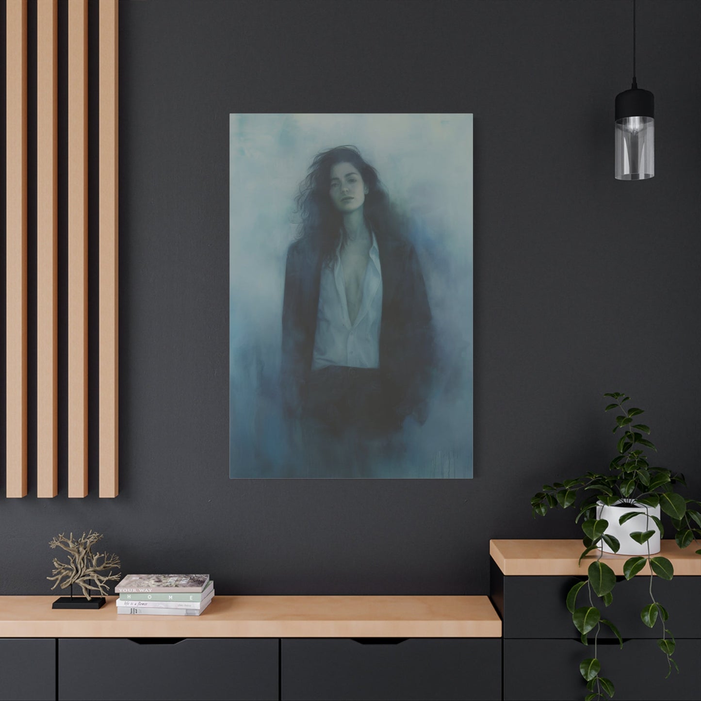 Melancholic Reflection - Portrait Wall Art - Aestheticanvas