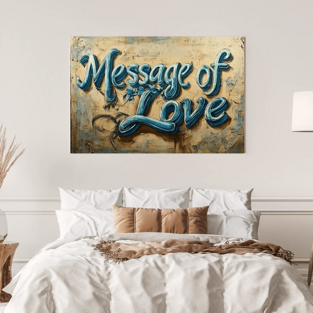 Message of Love - Quote Wall Art - Aestheticanvas