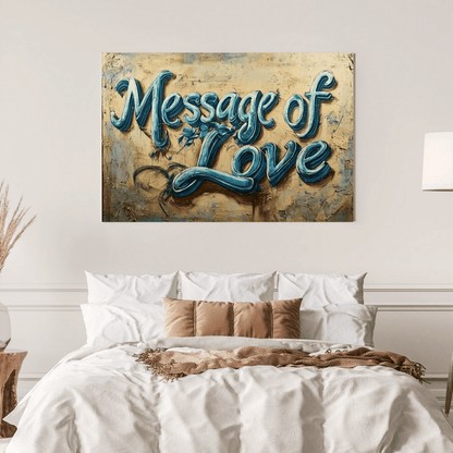 Message of Love - Quote Wall Art - Aestheticanvas