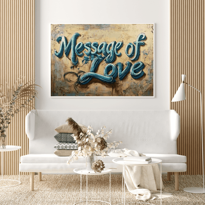 Message of Love - Quote Wall Art - Aestheticanvas