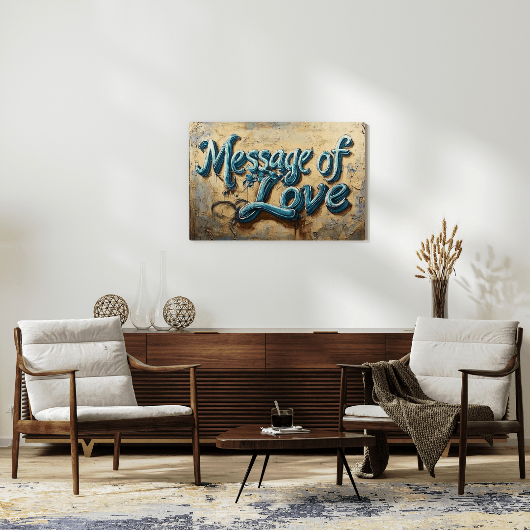 Message of Love - Quote Wall Art - Aestheticanvas