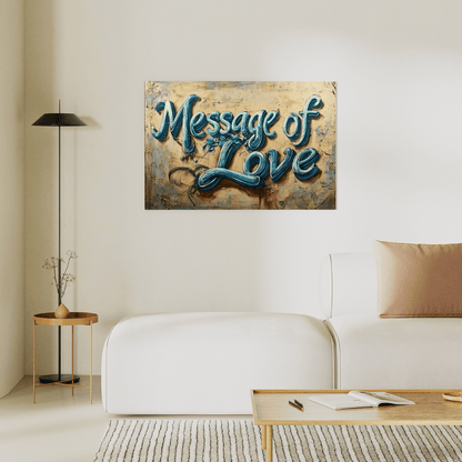 Message of Love - Quote Wall Art - Aestheticanvas