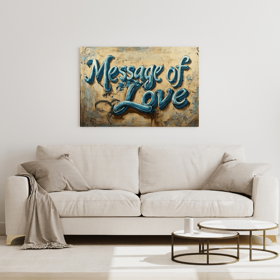 Message of Love - Quote Wall Art - Aestheticanvas