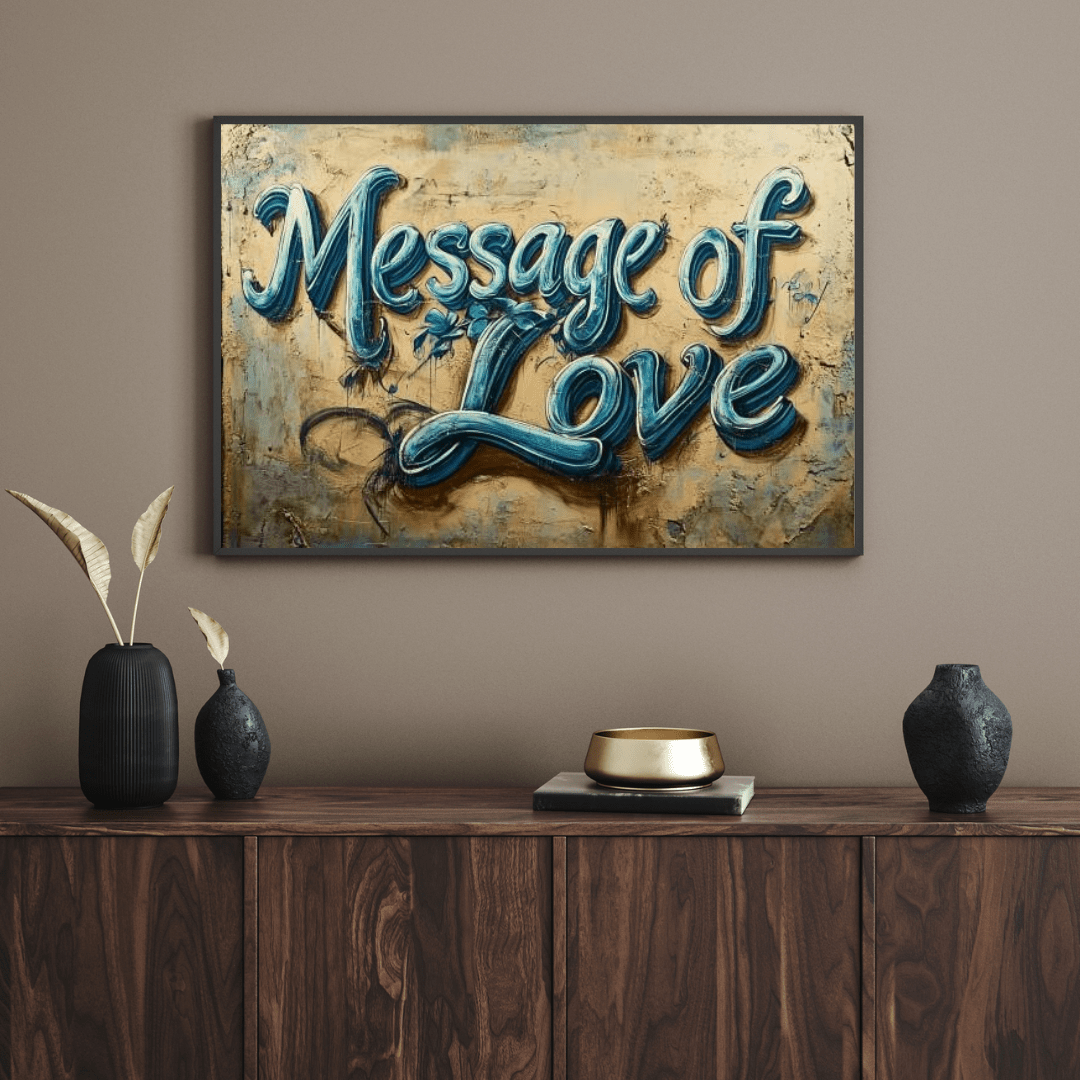 Message of Love - Quote Wall Art - Aestheticanvas